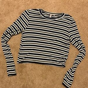 BCBGeneration Striped Long Sleeve Top